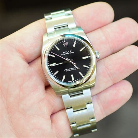 rolex oyster perpetual 34mm black 2018|Rolex Oyster Perpetual price guide.